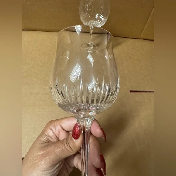 Bohemia Crystal-Crystalex Brighton Water Goblets Day Of 2 - Picture 4 of 7